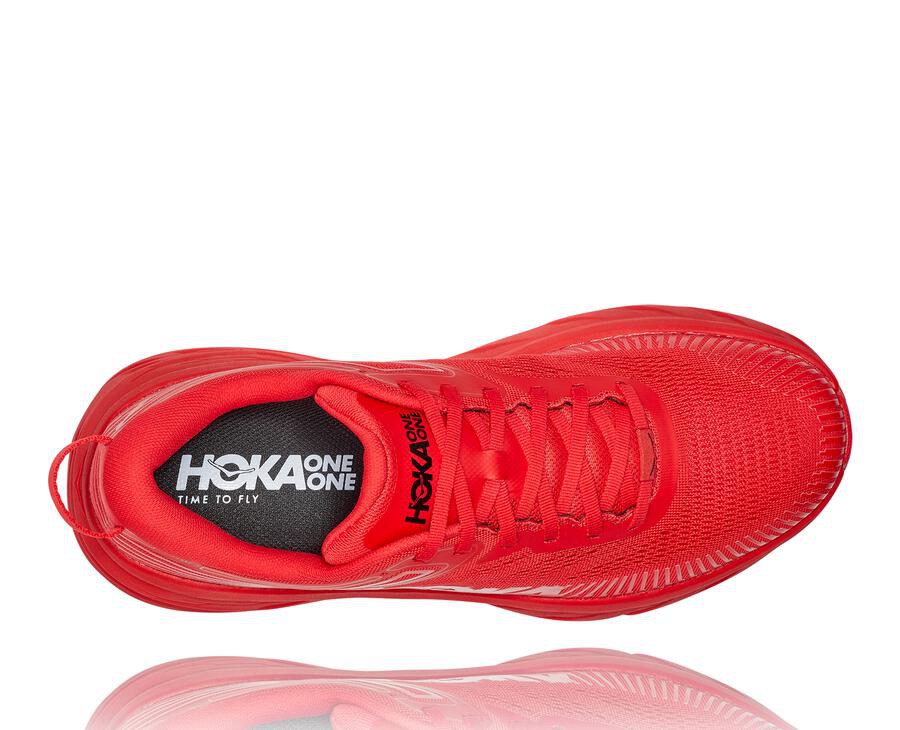 Hoka One One Koşu Ayakkabısı Erkek Kırmızı - Bondi 7 - SU6358904